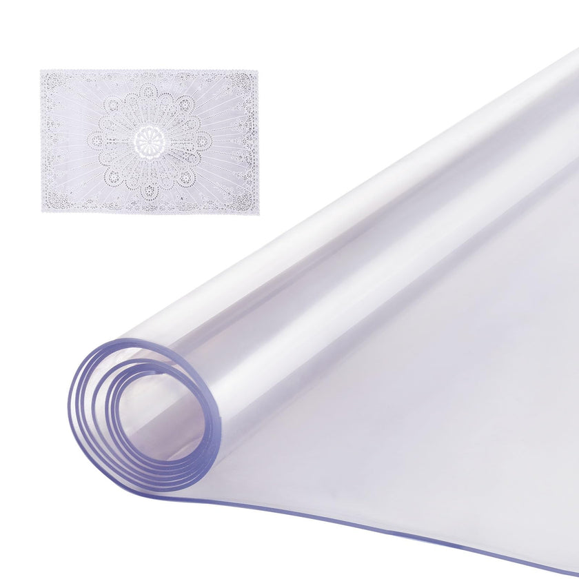 VEVOR Plastic Table Cover, 40 x 60 Inch 2.0 mm Thick Clear Table Protector, Rectangle PVC Desk Mat, Waterproof & Easy Cleaning Desk Pad Tablecloth, for Office Dresser Dining Room Table Night Stand 🍁 All In One Marketplace Canada