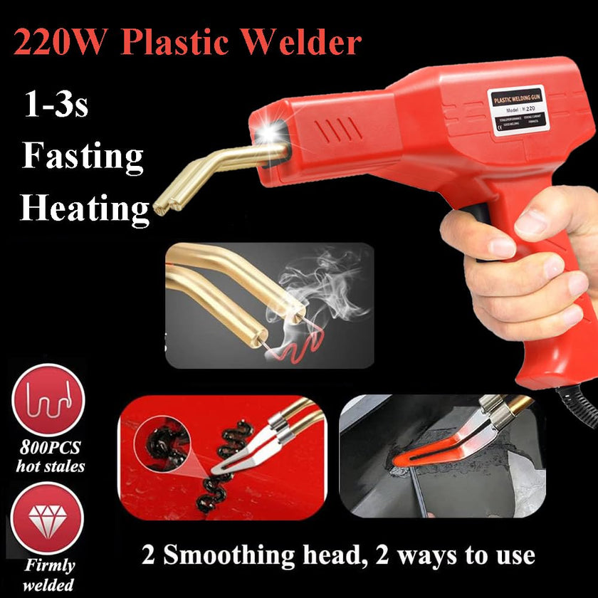 Upgraded 220W Plastic Welder, 2 in 1 Plastic Welding Repair Welder Kit 1000PCS Hot Stapler Soldering Gun with 100PCS Plastics Welding Rods Car Bumper Repair Kit for Most Plastics Repair 🍁 All In One Marketplace Canada