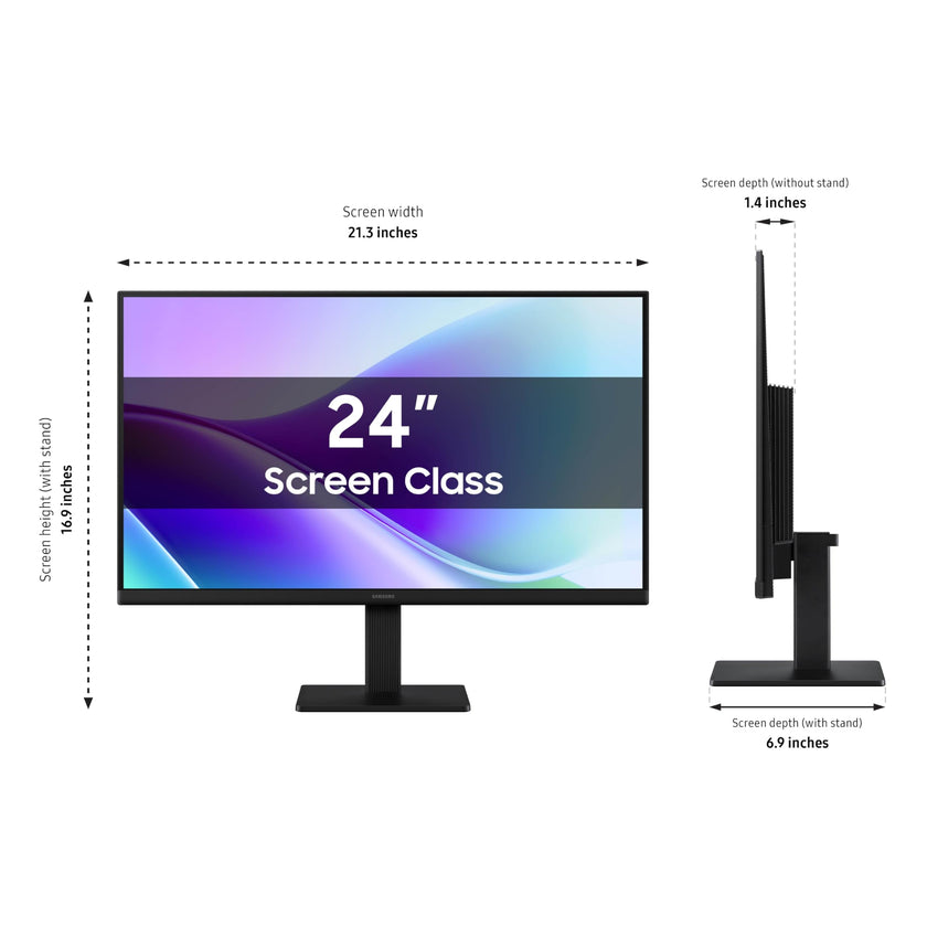 Samsung 24-inch FHD Flat Screen IPS Panel 5ms Monitor with 120 Hz Refresh Rate, Game Picture Mode & Super Slim Design (LS24F320GANXZA) - [Canada Version] 🍁 All In One Marketplace Canada