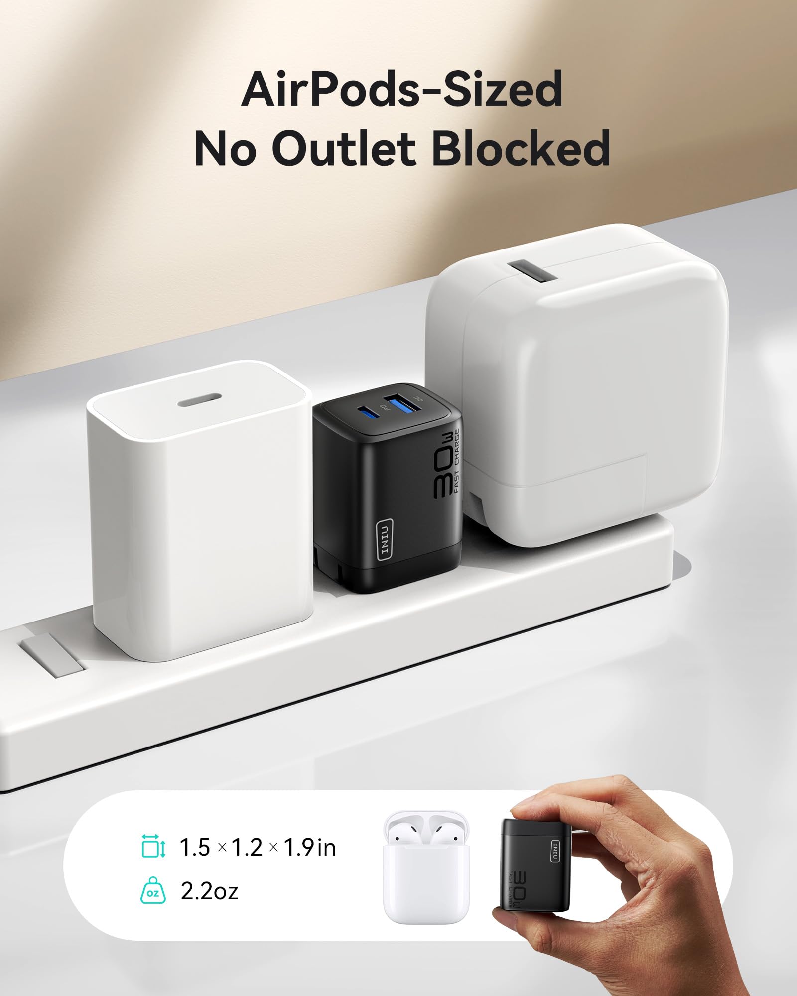 INIU for iPhone 17 16 Charger, 30W GaN Tech USB C Charger Fast Charging, 2-Pack Foldable USB C Charging Block with Cable for iPhone 17 16 Pro Max, MacBook Air 13 M4, Samsung S25 S24, iPad 11 Air 🍁 All In One Marketplace Canada