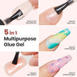 beetles Gel Polish 2Pcs 15ml Nail Glue Kit for Acrylic Nails, 5 in 1 Super Strong Brush in Nail Gel Glue for False Nails Tips and Gel Nail Polish Led Lamp Required 🍁 All In One Marketplace Canada