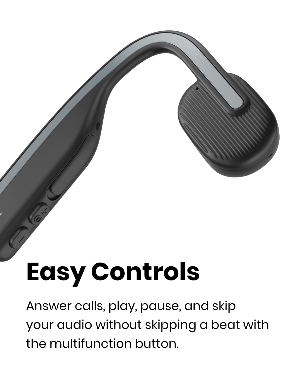 Shokz (AfterShokz) OpenMove - Open-Ear Bluetooth Sport Headphones - Bone Conduction Wireless Earphones - Sweatproof for Running and Workouts, with Sticker Pack (Grey) 🍁 All In One Marketplace Canada