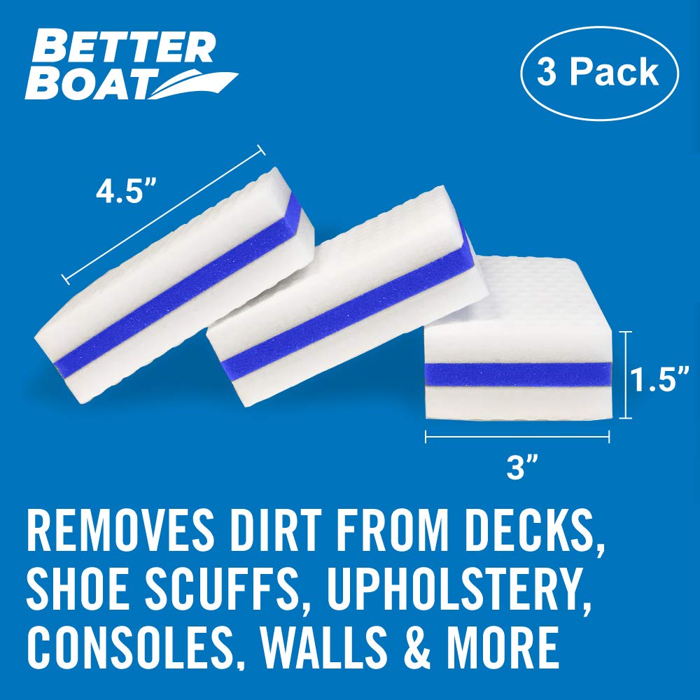 3PK Premium Boat Scuff Erasers, Boating Accessories for Cleaning, Gift for Pontoon, Fishing, Jon Boats, Decks, Vinyl and Hull Cleaner, Gadgets for Men and Women 🍁 All In One Marketplace Canada