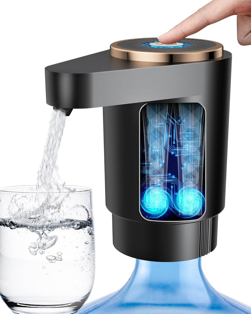 Water Dispenser Pump Water Pump for 5 Gallon Bottles, USB Rechargeable Water Bottle Pump, Portable Water Jug Dispenser for Home, Kitchen, Office, Camping 🍁 All In One Marketplace Canada