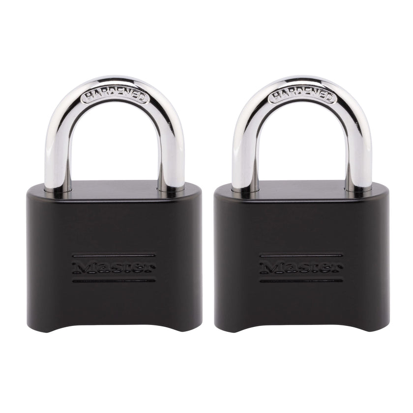 Master Lock Black Combination Padlock, Set Your Own Combo Lock, Weather Resistant Indoor and Outdoor Padlocks with Code for Gym Locker, Gate, Shed, 2 Pack, 178EC2 🍁 All In One Marketplace Canada