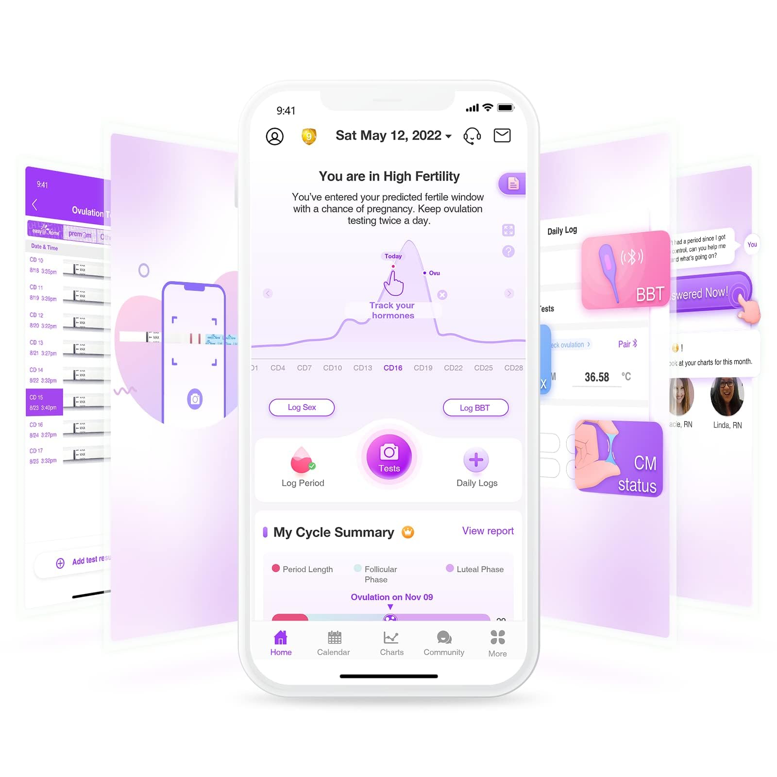 Easy@Home Ovulation Test Strips: 50 Counts LH Test for Women - at Home Surge Detection | Bulk Fertility Predictor Kits (Blue) 🍁 All In One Marketplace Canada