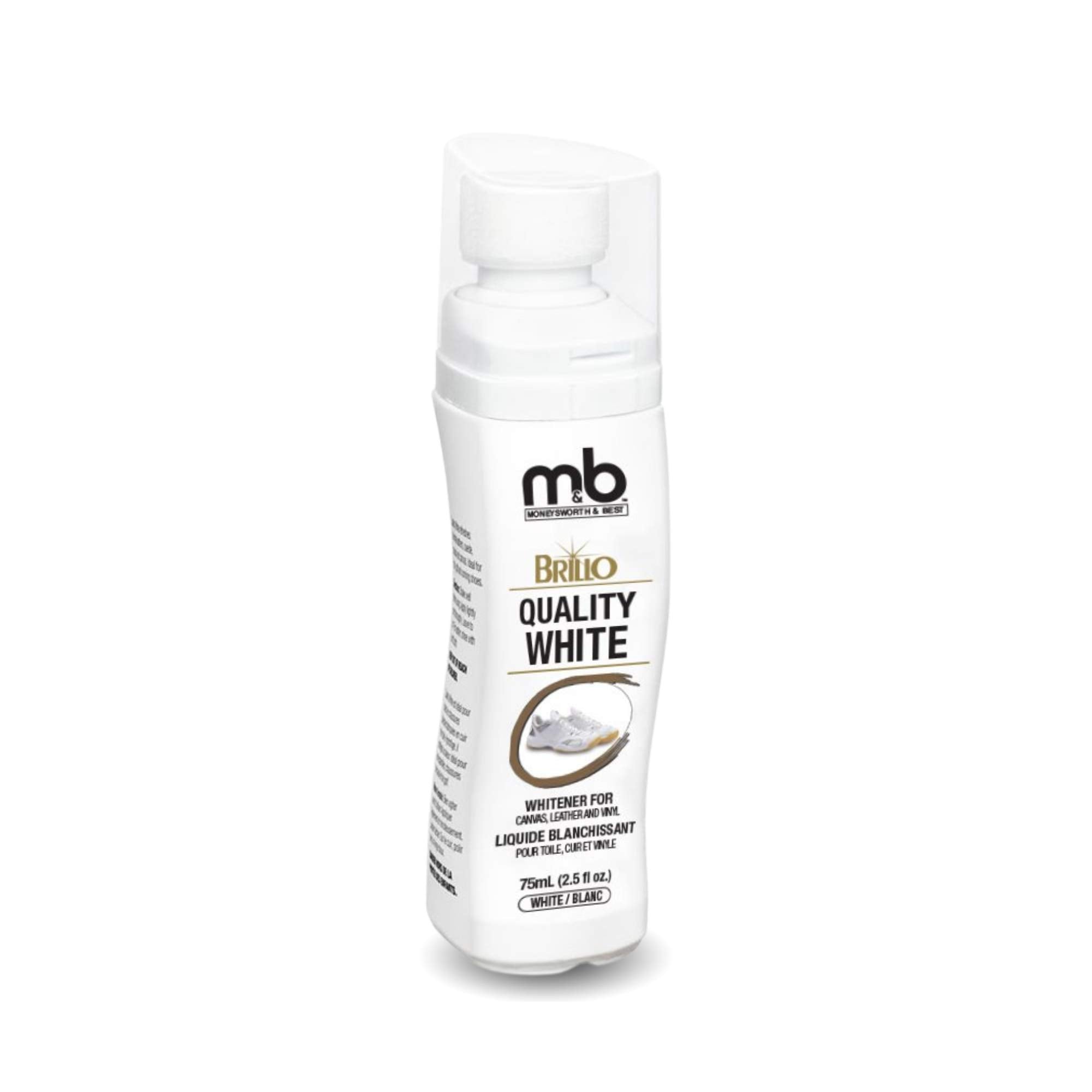 Moneysworth & Best | BRILLO QUALITY WHITE™ | 75ml / 2.5oz | Refreshes and brightens all white leather, suede, nubuck and canvas! | MADE IN SPAIN 🍁 All In One Marketplace Canada