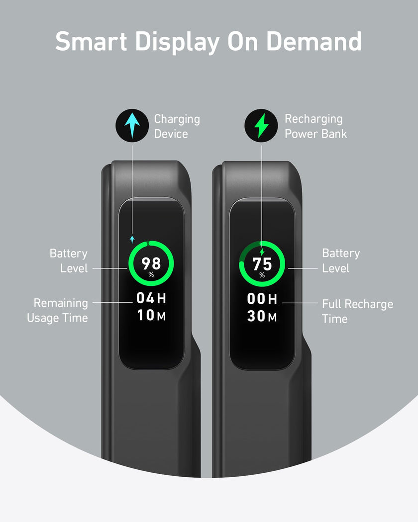 Anker MagGo Power Bank, Qi2 Certified 15W Ultra-Fast MagSafe-Compatible Portable Charger, 10,000mAh Battery Pack with Smart Display, Foldable Stand, for iPhone 17/16/15/14/13/12 (USB-C Cable Included) 🍁 All In One Marketplace Canada