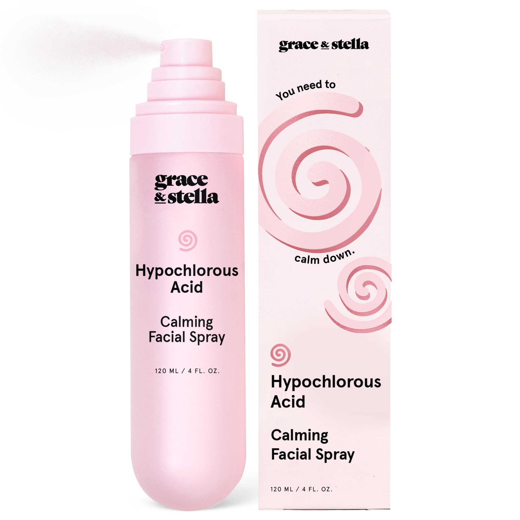 grace & stella Hypochlorous Acid Spray - Gentle Face Spray to Calm Redness & Flare-Ups - Soothing Facial Mist for Sensitive Skin (120 ml/4.22 fl oz) 🍁 All In One Marketplace Canada