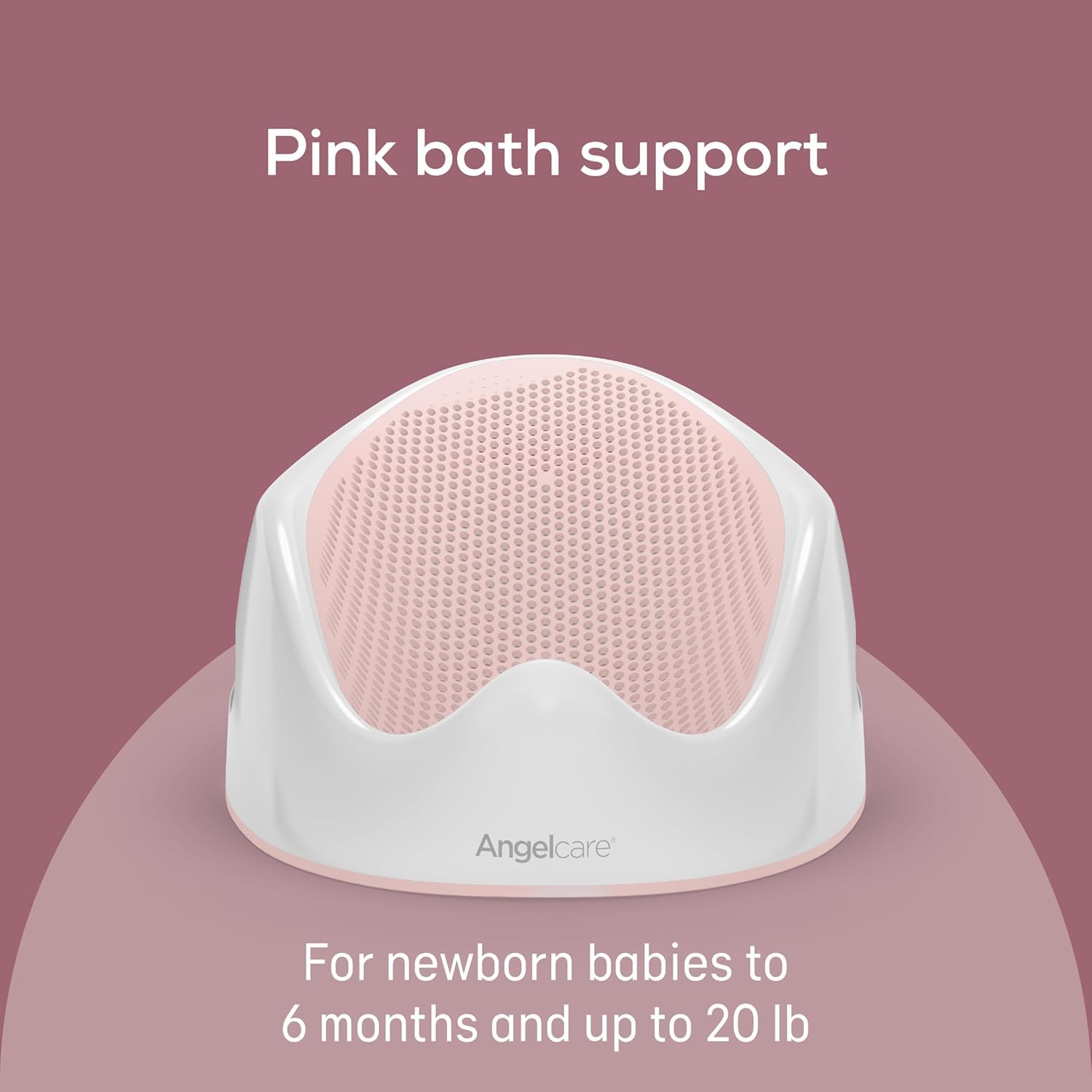Angelcare Baby Bath Support, Pink, Birth to 6 Months, Made in Canada 🍁 All In One Marketplace Canada