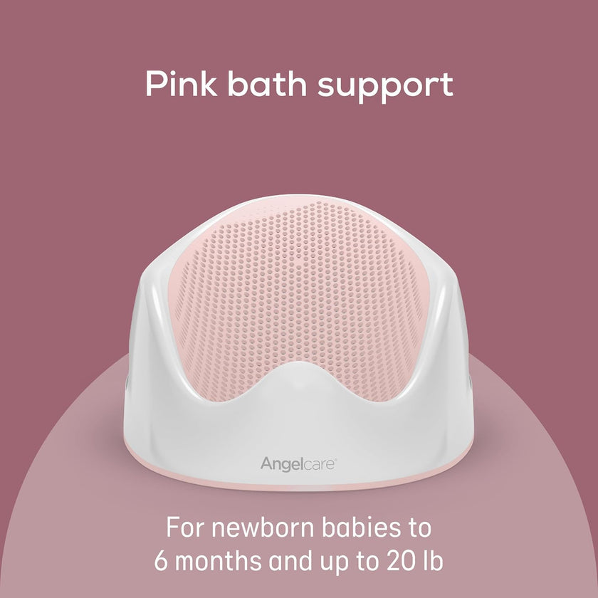 Angelcare Baby Bath Support, Pink, Birth to 6 Months, Made in Canada 🍁 All In One Marketplace Canada
