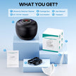 Upgraded Ultrasonic Retainer Cleaner Machine, 45kHz Ultrasonic Dentures Cleaner for Night Guards, Braces, Aligner, Toothbrush, Jewelry and More, 200ML Capacity, Black1 🍁 All In One Marketplace Canada