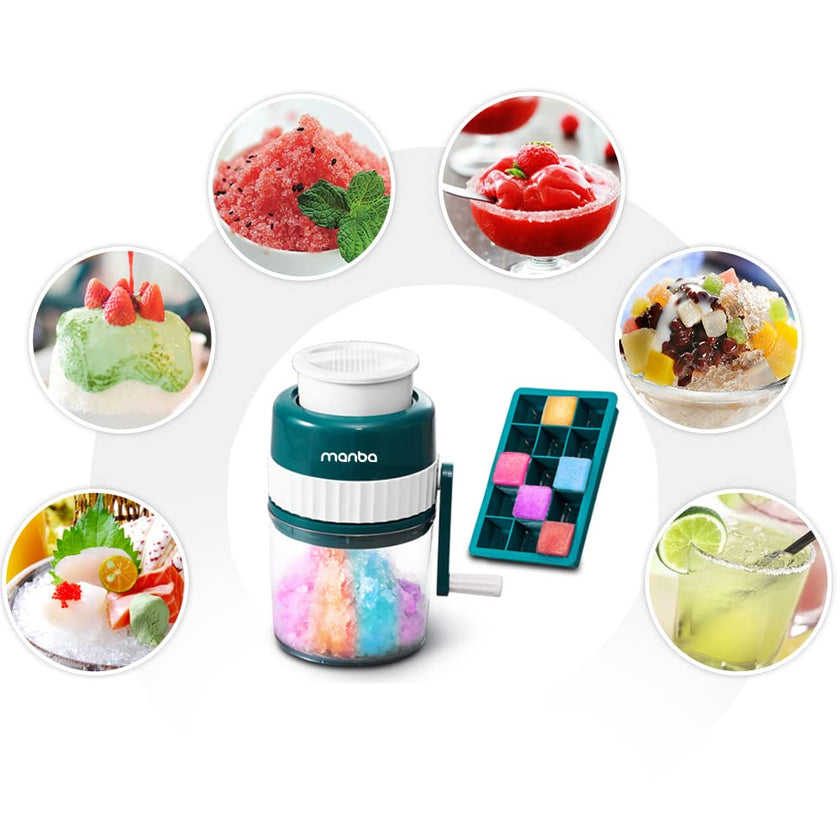 MANBA Ice Shaver and Snow Cone Machine - Premium Portable Ice Crusher and Shaved Ice Machine with Free Ice Cube Trays - BPA Free 🍁 All In One Marketplace Canada