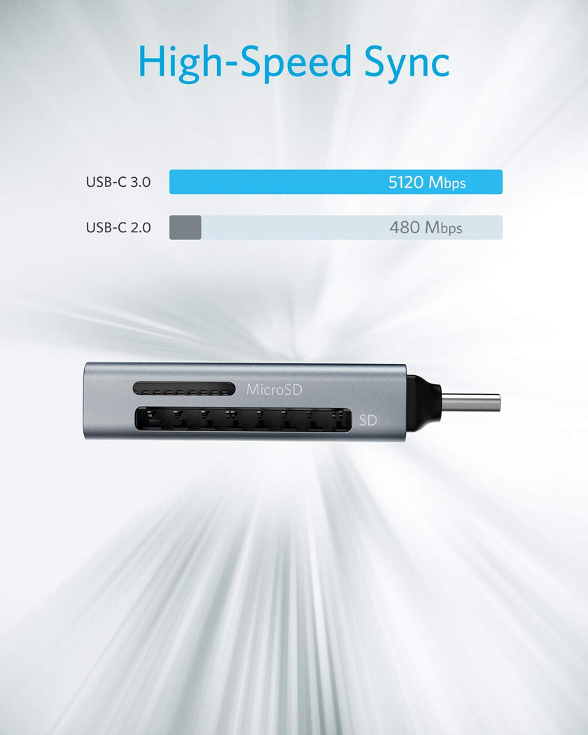 Anker SD Card Reader, 2-in-1 USB C Memory Card Reader for Digital Camera SD Card Viewer with Dual Slot for SDXC, SDHC, SD, MMC, RS-MMC, Micro SDXC,MicroSD, Micro SDHC Card, and UHS-I Cards 🍁 All In One Marketplace Canada