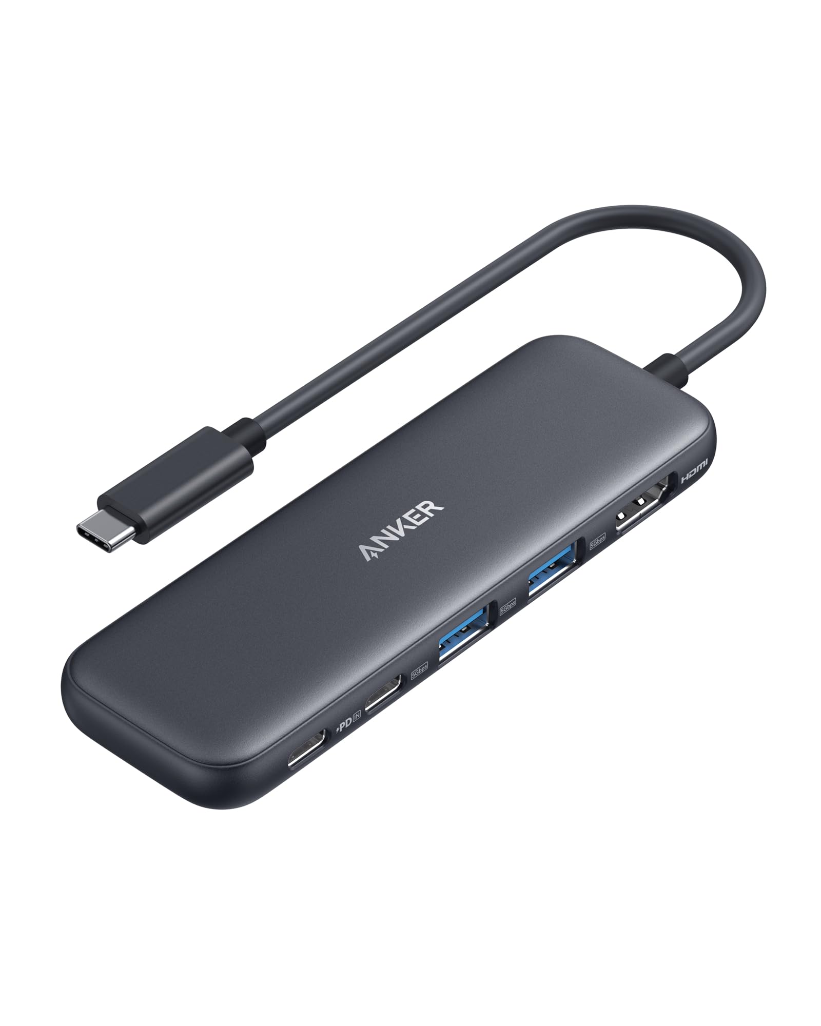 Anker USB C Hub, 5-in-1 USBC to HDMI Splitter with 4K Display, 1 x Powered USB-C 5Gbps & 2×Powered USB-A 3.0 5Gbps Data Ports for MacBook Pro, MacBook Air, Dell and More 🍁 All In One Marketplace Canada
