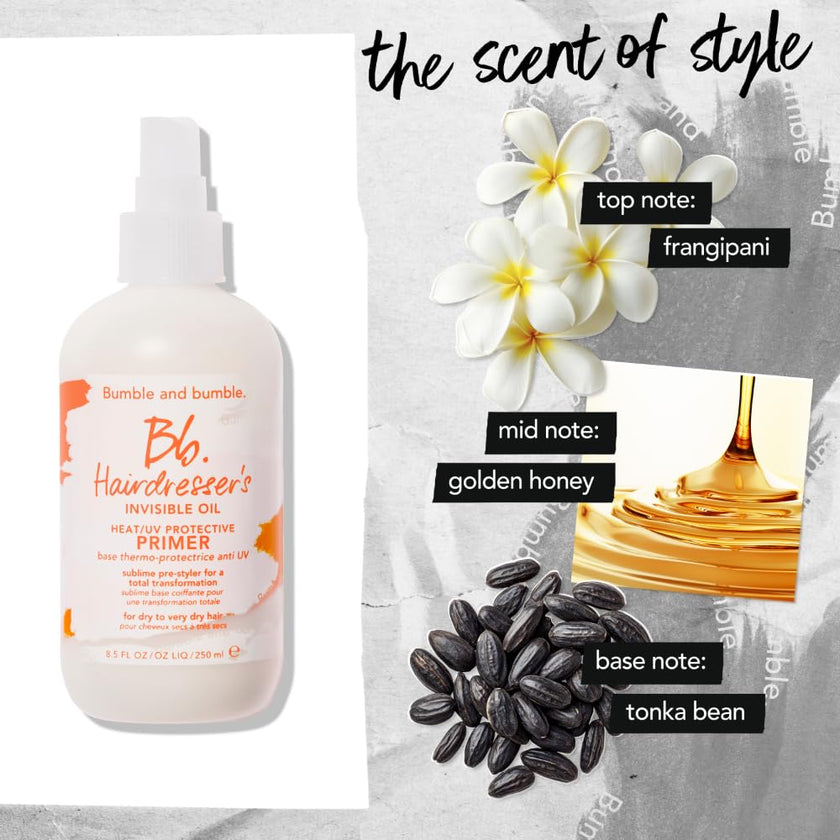 Bumble and bumble. Hairdresser's Invisible Oil Heat/UV Protection Leave-In Conditioner Hair Primer | Hydrating, Anti Frizz, Color Safe | Straight, Coily | With Argan Oil + Coconut Oil, 60 ml 🍁 All In One Marketplace Canada