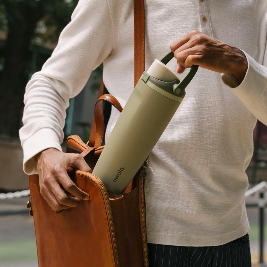 Owala FreeSip Sway Insulated Stainless Steel Water Bottle with Two-Way Spout, Built-In Straw and Bucket Handle, Made for Travel, School, and Sports, 40oz, BPA Free, Leak Proof, Off Road 🍁 All In One Marketplace Canada