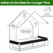 Clear Window Bird Feeder with 5 Extra Strong Suction Cups, DY-SKTY Sturdy and Durable Acrylic Birdfeeders for Viewing Wild Birds Outside, as a Bird Watching Gift, Outdoor Birdhouse Box, Garden Decor 🍁 All In One Marketplace Canada