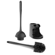MR.SIGA Toilet Plunger and Bowl Brush Combo for Bathroom Cleaning, Black, 1 Set 🍁 All In One Marketplace Canada