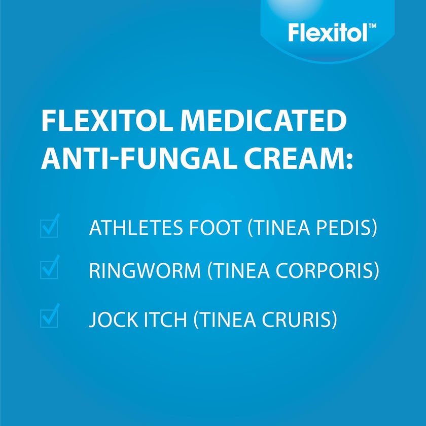Flexitol Medicated Anti-Fungal Cream for Athlete's Foot - Best OTC Treatment for Foot Fungus & Fungal Infections, Effective Anti-Fungal Cream for Feet (56g) 🍁 All In One Marketplace Canada
