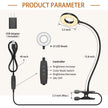 iZELL Desk Lamp, LED Reading Light with Clamp, 3 Color Modes & 10 Brightness Silicone Flexible Arm Book Light for Kids Reading Book in Bed at Night Clip on Table, Zoom Meetings - 15.8'' Black 🍁 All In One Marketplace Canada