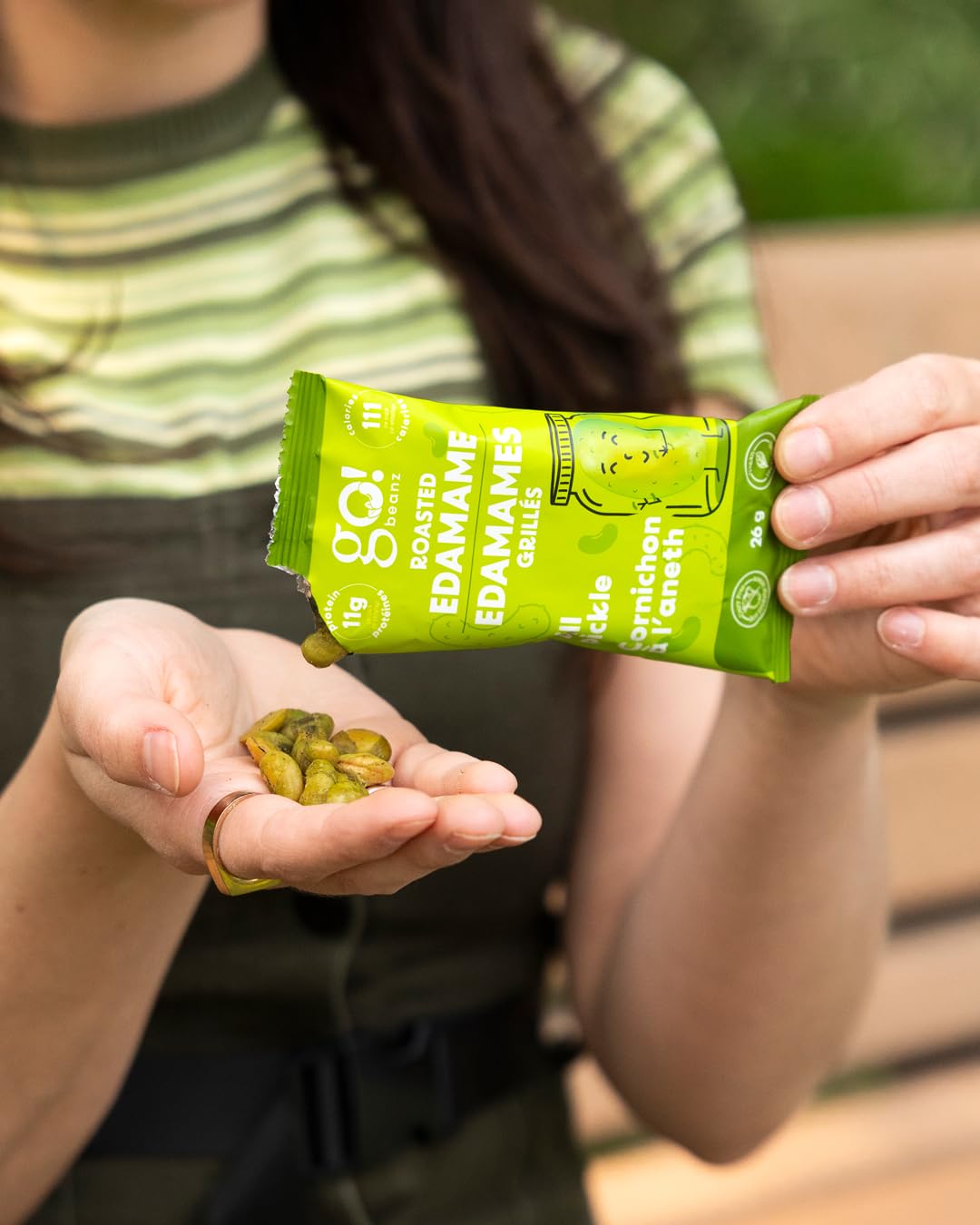 GoBeanz Crunchy Roasted Edamame, Tasty Dill Pickle High Protein Healthy Snack, For Adults & Kids, 20 Single Serve Packs, Low calorie, Low Sugar Plant Based, Salty Snacks 🍁 All In One Marketplace Canada