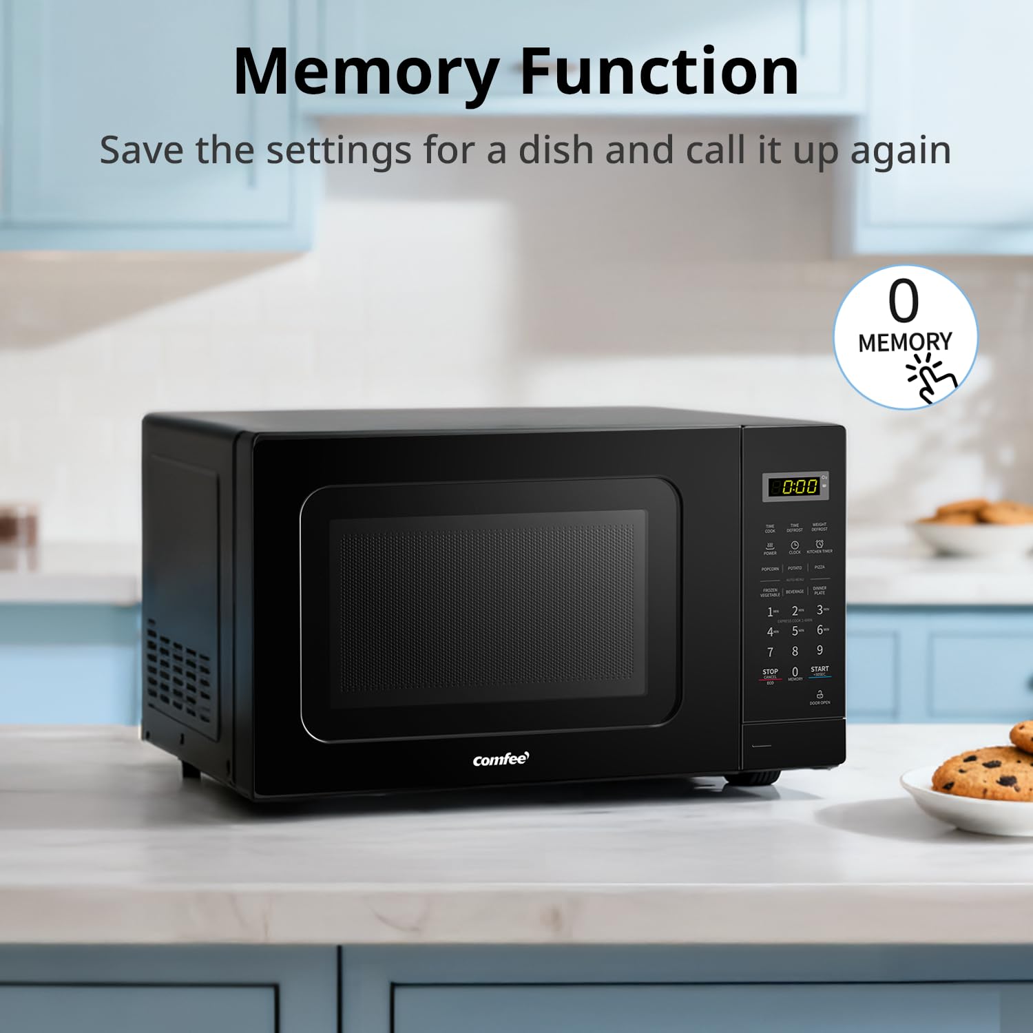 COMFEE' CM-M201K(BK) Countertop Microwave Oven with Express Cook, 6 Preset Menus and Kitchen Timer, 20L, 700W, Black 🍁 All In One Marketplace Canada