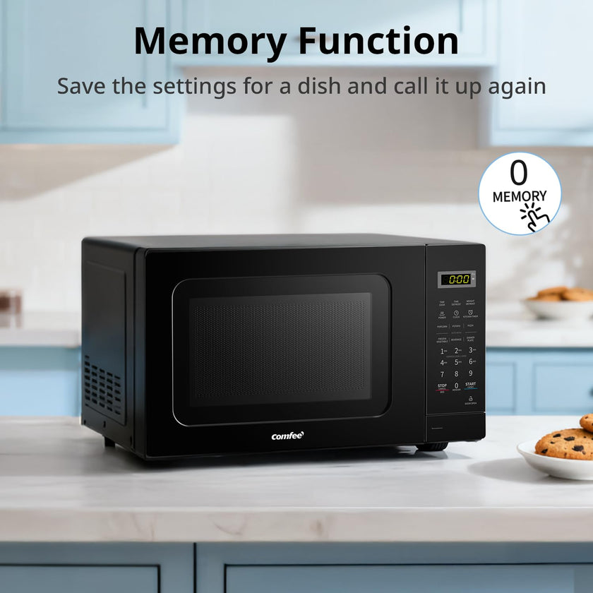 COMFEE' CM-M201K(BK) Countertop Microwave Oven with Express Cook, 6 Preset Menus and Kitchen Timer, 20L, 700W, Black 🍁 All In One Marketplace Canada