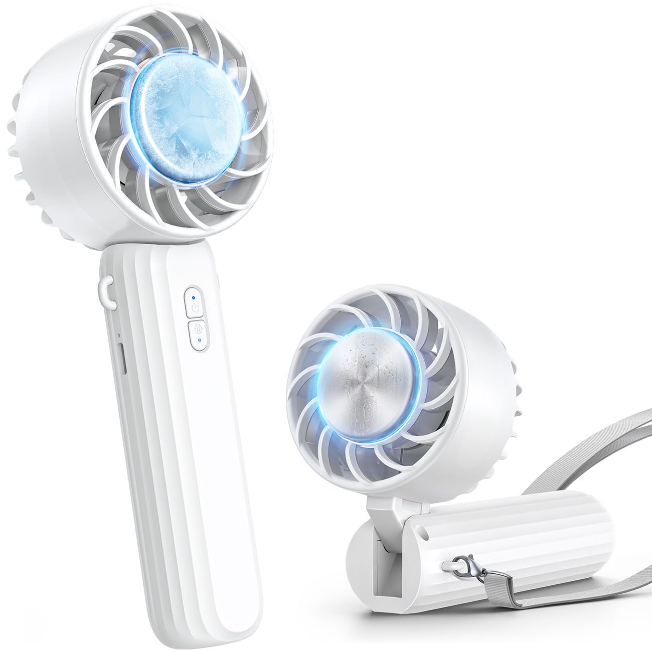 Lamicall Frozen Pad Handheld Fan, Cooling Plate Portable Fan - Refrigerating Freezer Pad, 5s Instant Cooling to 10°C Ice Cool, Mini Air Conditioner with 3 Speeds, Desk Table with Lanyard, Mom Gift 🍁 All In One Marketplace Canada