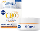 NIVEA Q10 Energy Anti-Wrinkle Day Face Cream, Anti Wrinkle Firming Cream with Q10, Vitamin C and E, Face Moisturizer for Tired Looking Skin, Visibly Reduces the Look of Wrinkles, 50mL 🍁 All In One Marketplace Canada