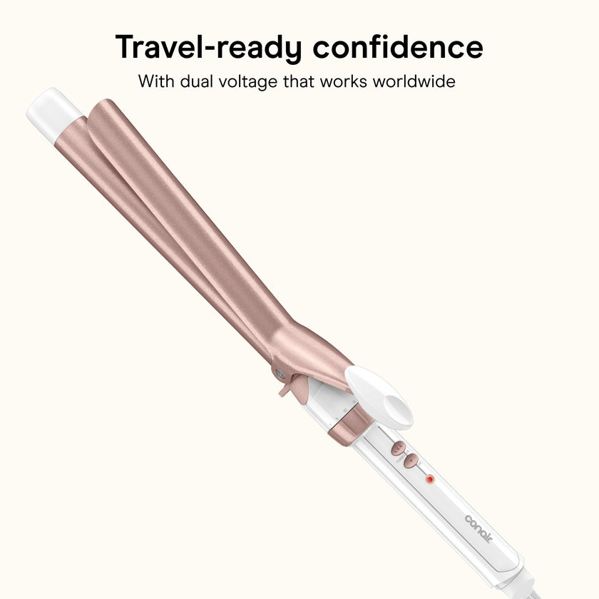 Conair Double Ceramic Long Barrel 1-Inch Curling Iron, 1.0