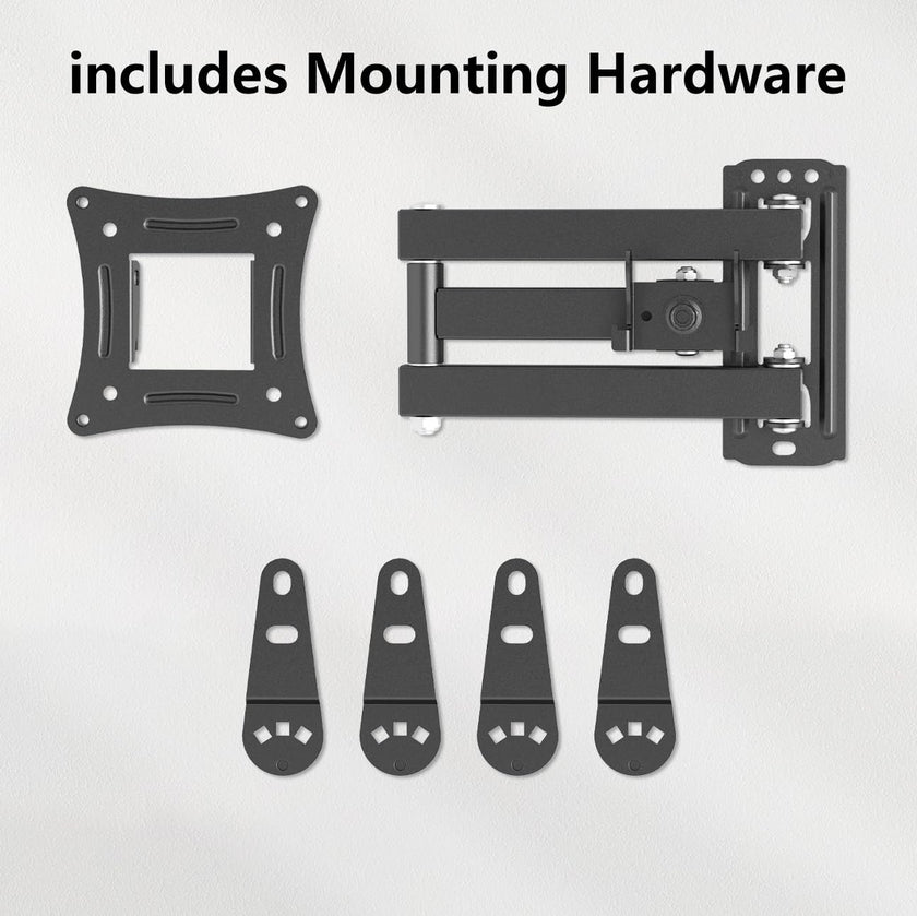 Full Motion Articulating TV Wall Mount Bracket with Swivel Tilt Extension & Rotation, Adjustable Arms for 13-42 Inch Flat/Curved LED LCD TVs & Monitors, Max 44lbs VESA 200x200mm 🍁 All In One Marketplace Canada