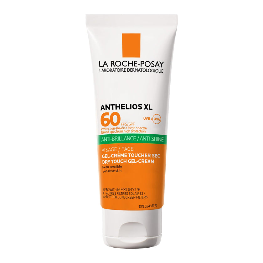 La Roche-Posay Anti-Shine Mattifying Face Sunscreen, Anthelios Dry Touch Anti-Shine Sunscreen Broad Spectrum SPF 60 with Silica, Vitamin E & Perlite, Oil Free, Non Greasy, Oxybenzone Free, Paraben Free, Travel Size, Dermatologist Recommended, 50ml