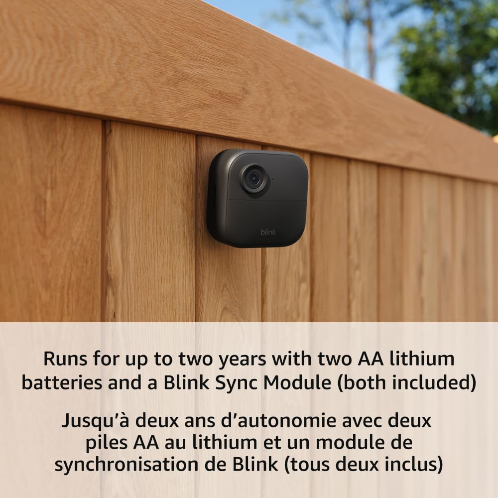 Blink Outdoor 4 – Wireless smart security camera, two-year battery life, 1080p HD day and infrared night live view, two-way talk. Sync Module Core included – 3 camera system 🍁 All In One Marketplace Canada