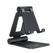 Nulaxy Dual Foldable Phone Stand for Desk, Fully Adjustable Desktop Cell Phone Holder Accessories for Office Kindle Compatible with 4-8
