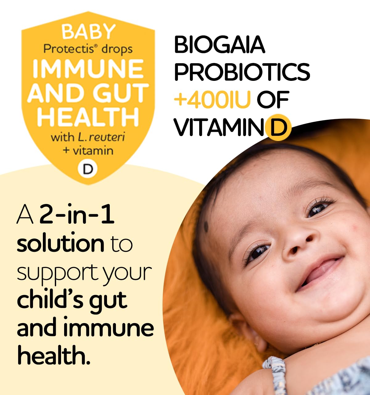 BioGaia Probiotic Drops with 400IU of Vit.D | 10mL BioGaia Immune & Gut Health | 50 Day Supply | Promotes The Development of Healthy Immune & Digestive Systems in Infants, Babies & Toddlers 🍁 All In One Marketplace Canada