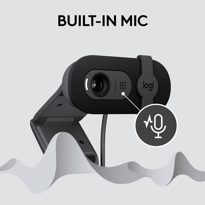 Logitech Brio 101 Full HD 1080p Webcam for Meetings, Streaming, Desktop, Laptop, PC - Built-in Mic, Shutter, Works with Zoom, Microsoft Teams, Nintendo Switch 2’s New GameChat Mode, USB-A,-Black 🍁 All In One Marketplace Canada