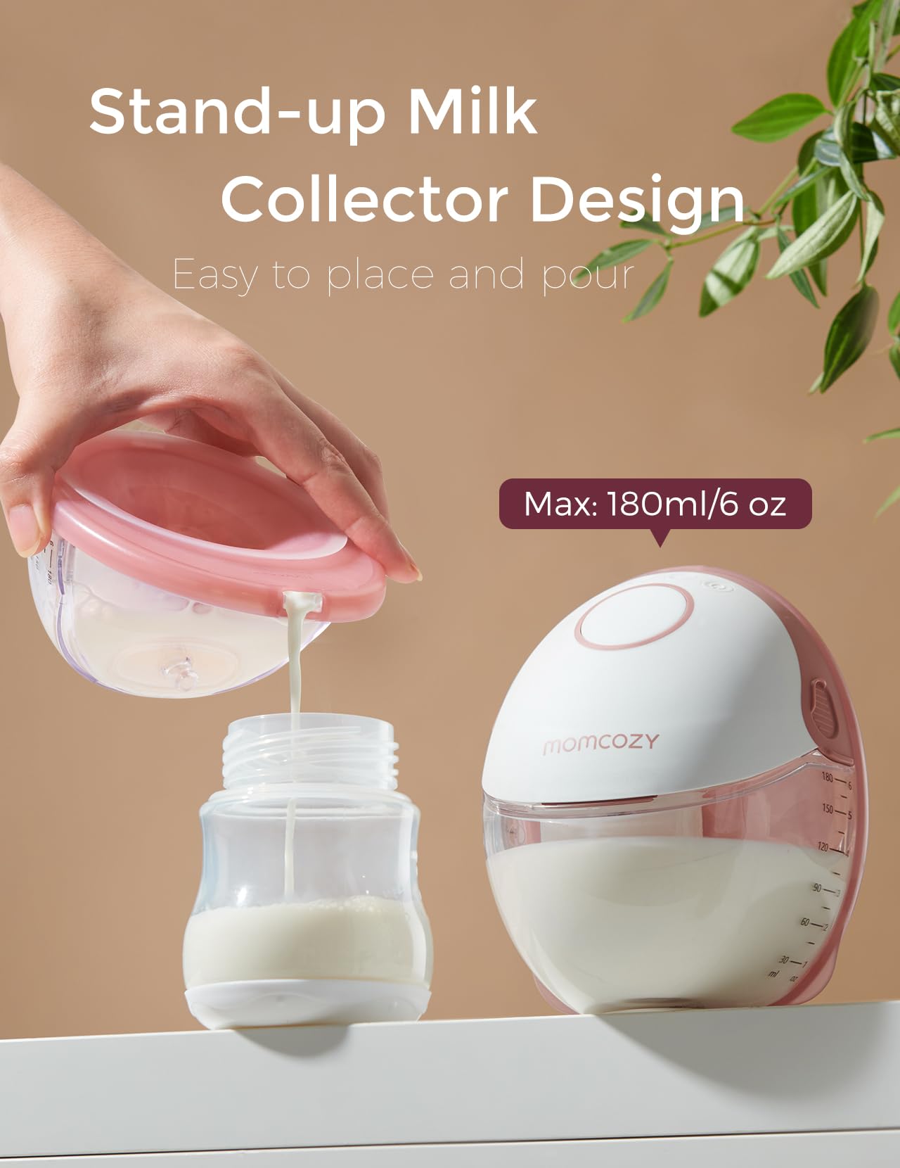 Momcozy Breast Pump Hands Free Mobile Style | M6, Wearable Breastfeeding Pump Ideal Rhythm for More Milk, DoubleFit Flange More Fit & Discreet with 3 Modes & 9 Levels, 24mm (Cozy Red, 2 Count) 🍁 All In One Marketplace Canada