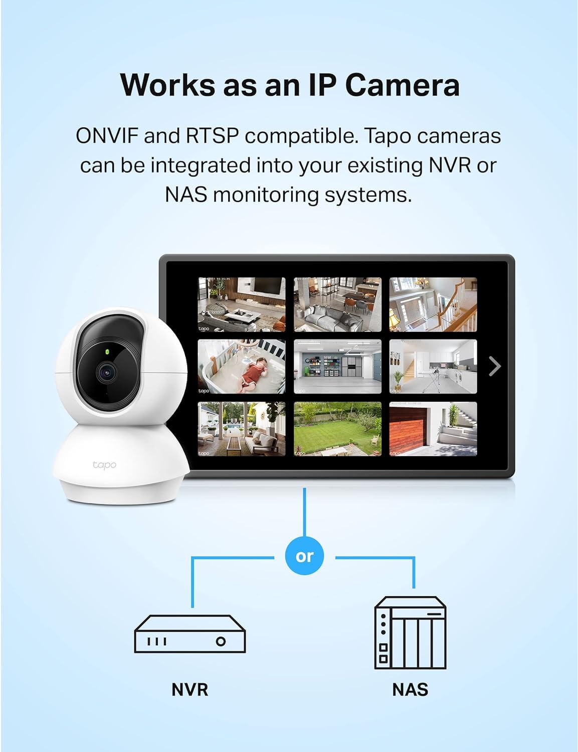 TP-Link Tapo Smart Pan/Tilt Indoor Security Camera, 360° Motion Tracking, 1080p Full HD WiFi Camera for Pet/Baby, Night Vision, 2-Way Audio, 128 GB Local Storage, Works w/Alexa & Google (Tapo C200) 🍁 All In One Marketplace Canada