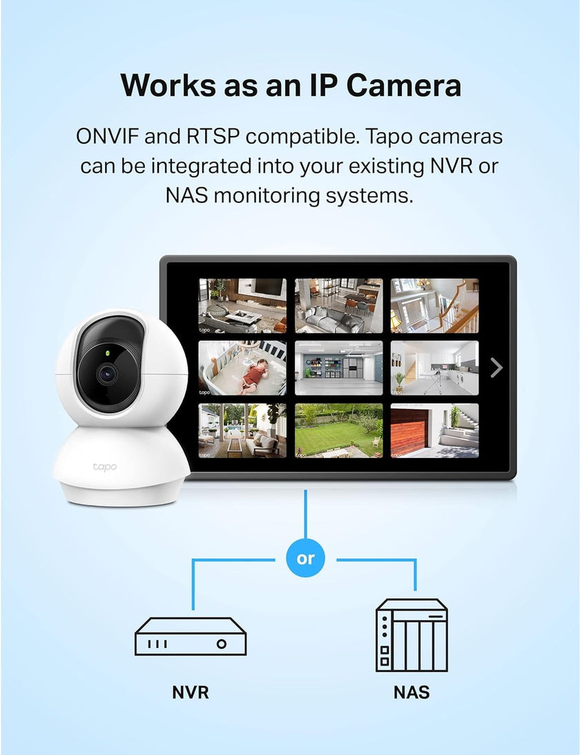 TP-Link Tapo Smart Pan/Tilt Indoor Security Camera, 360° Motion Tracking, 1080p Full HD WiFi Camera for Pet/Baby, Night Vision, 2-Way Audio, 128 GB Local Storage, Works w/Alexa & Google (Tapo C200) 🍁 All In One Marketplace Canada