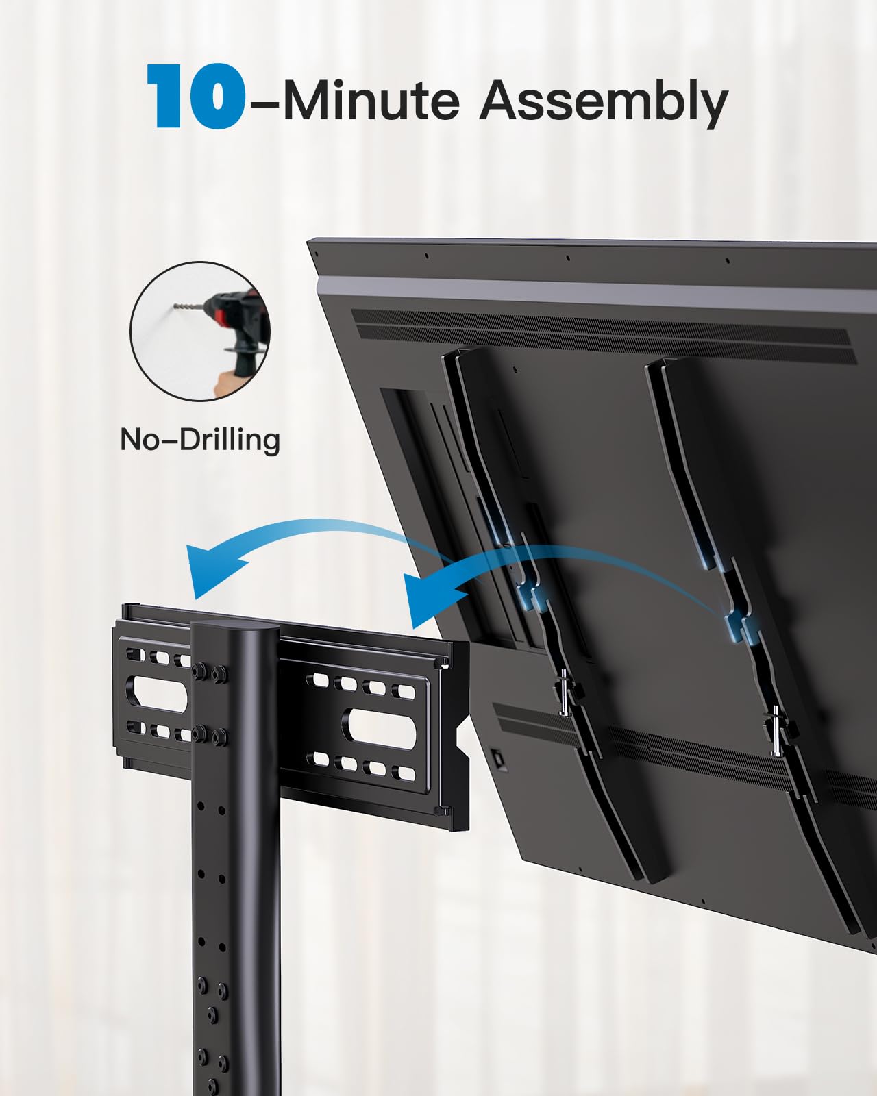 PERLESMITH Universal TV Stand Legs for 32-70 inch TVs, Table Top TV Stand up to 99 lbs, Height Adjustable Television TV Mount, Universal TV Base for Livingroom & Bedroom, VESA 400x400mm PSTVS04 🍁 All In One Marketplace Canada