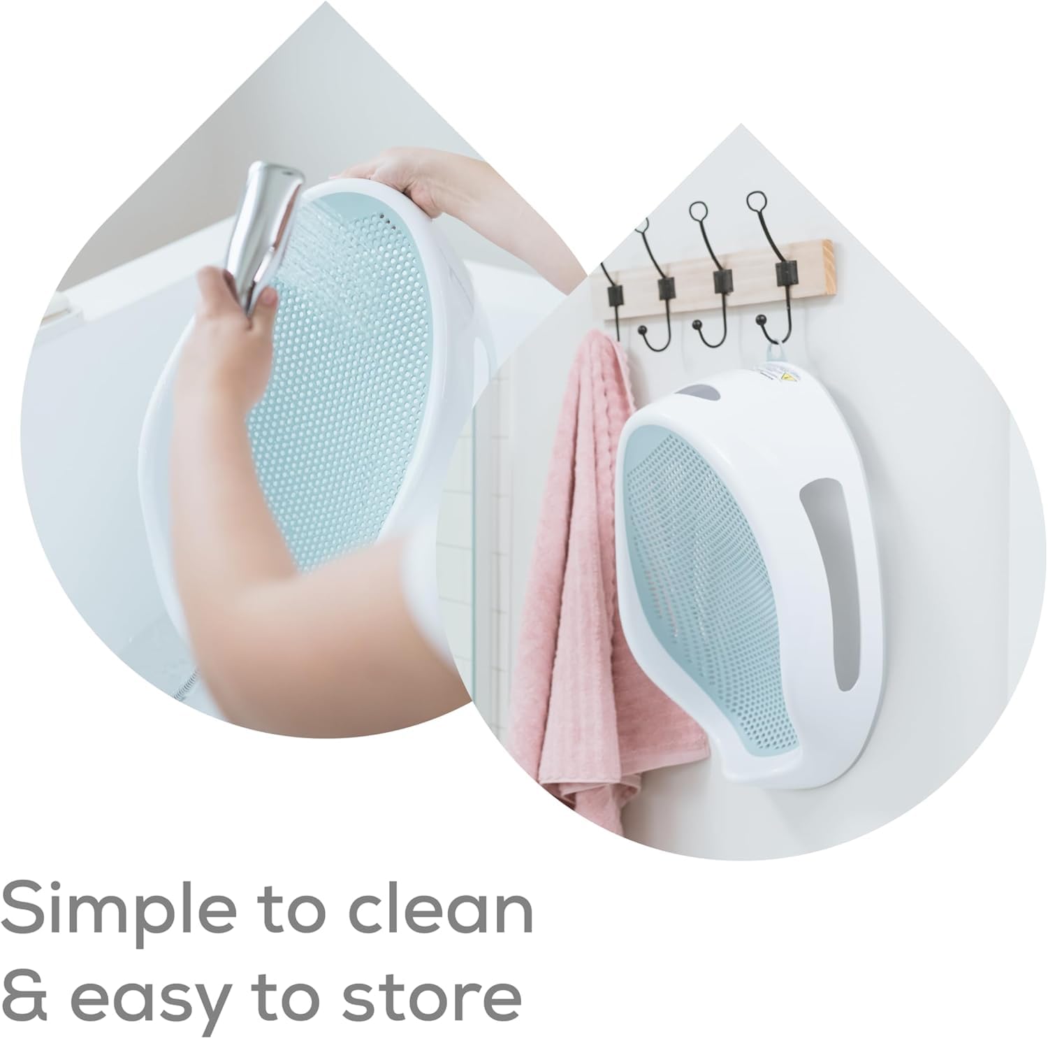 Angelcare Baby Bath Support, Aqua, for babies less than 6 months of age, Made in Canada 🍁 All In One Marketplace Canada