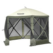 VEVOR Pop Up Gazebo Tent, Pop-Up Screen Tent 6 Sided Canopy Sun Shelter with 6 Removable Privacy Wind Cloths & Mesh Windows, 10x10FT Quick Set Screen with Mosquito Netting, Army Green 🍁 All In One Marketplace Canada