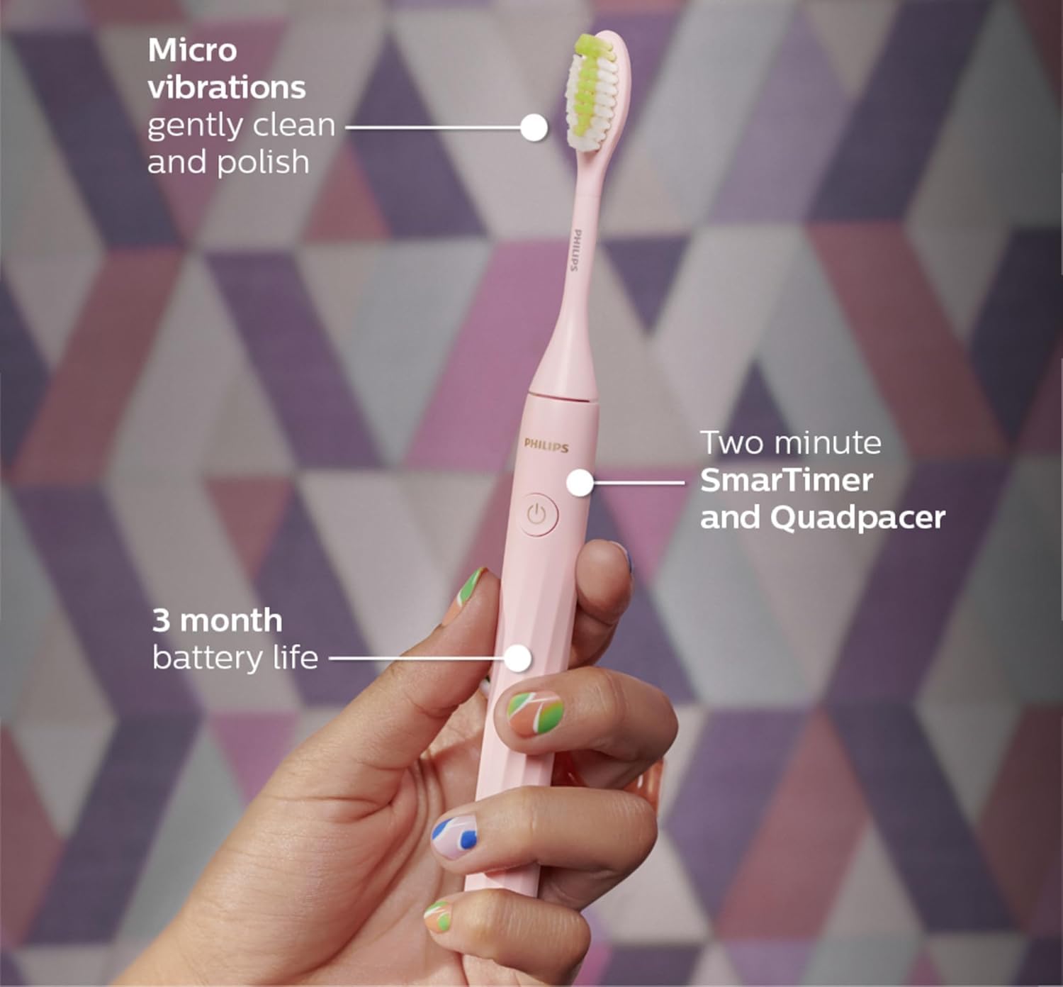 Philips One by Sonicare Battery Toothbrush, Brush Head Bundle, Manhattan Pink, BD3003/AZ 🍁 All In One Marketplace Canada