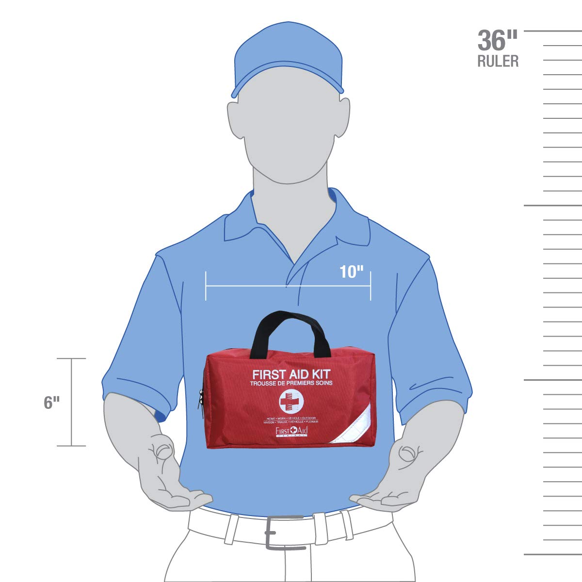 First Aid Central AZ-ESSFAK Essential Emergency First Aid Kit For Home, Travel, and Work, 111 Pieces 🍁 All In One Marketplace Canada