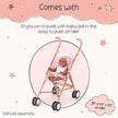 LullaBaby Baby Doll Stroller, Foldable Star-Print Toy Stroller, Accessory 🍁 All In One Marketplace Canada