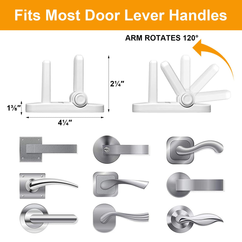 Jolik Improved Childproof Door Lever Lock(2 Pack)& Handles Premium Bonding Adhesive - door handle child proof 🍁 All In One Marketplace Canada