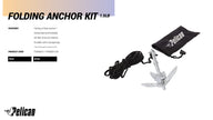 Pelican Compact Anchor Kit for Kayak, Canoe, SUP, Inflatables or Small Boats, Foldable Storage Bag, Ideal for Fishing Kayak Boating (1.5 lb) 🍁 All In One Marketplace Canada