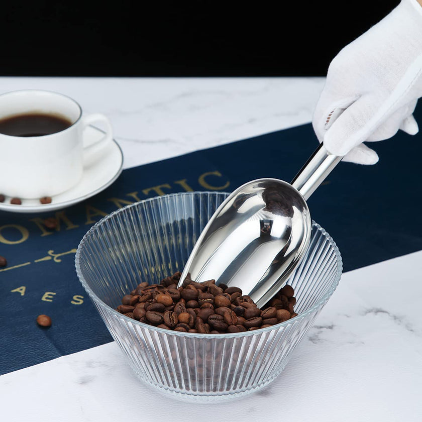 Berglander Stainless Steel Ice Scoop 6 OZ, Multipurpose Scoop for Ice Maker, Candy, Kitchen, Bar, Party, Wedding, Pet, Animal, Dog Food, Beach Shovel (Silver) 🍁 All In One Marketplace Canada