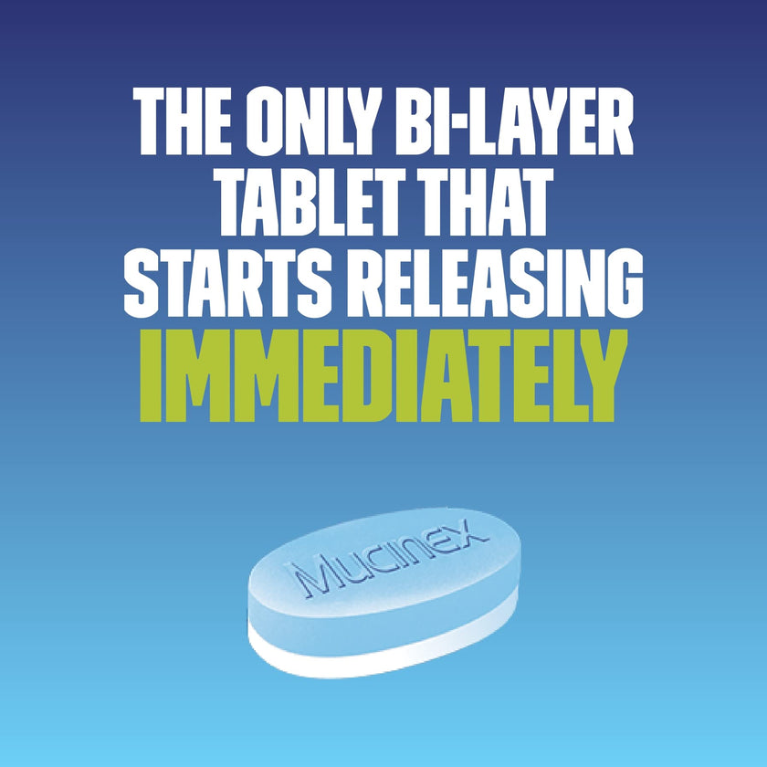 Mucinex, Chest Congestion, 12 Hour Extended-Release Bi-Layer Tablets, Expectorant, 600 mg, 40 Count 🍁 All In One Marketplace Canada